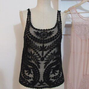 Black lace tank top